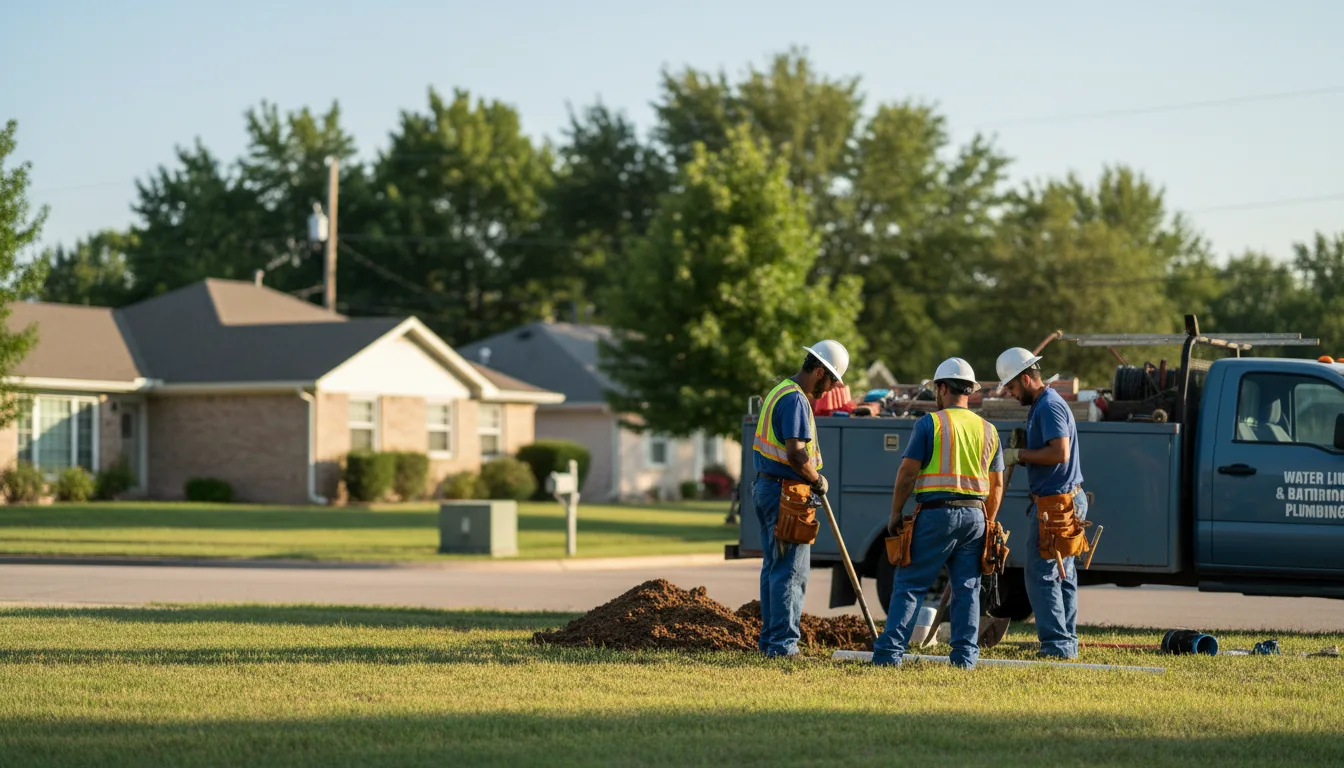 Residential water line and bathroom plumbing service in Tarrs, PA